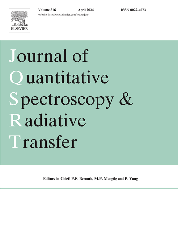 Go to journal home page - Journal of Quantitative Spectroscopy and Radiative Transfer